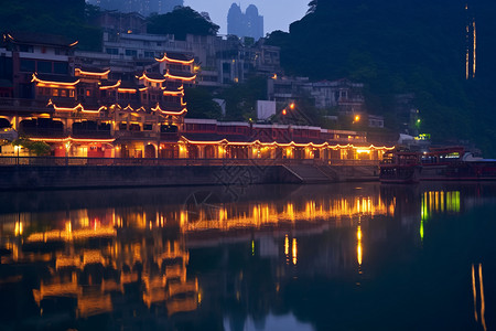 嘉陵江夜景图片