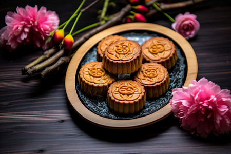 中秋节传统美食月饼图片