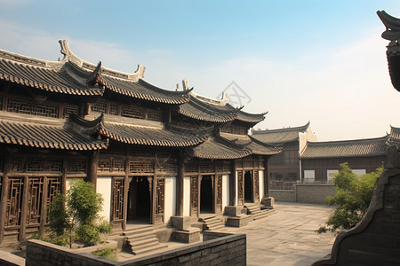 中国古城文化背景图片