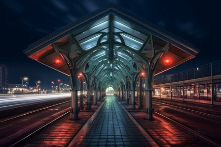 现代车站背景图片