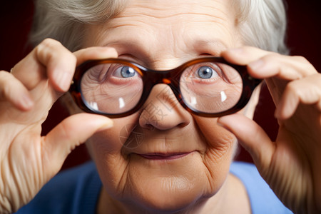 年老人素材准备戴眼镜的老人背景