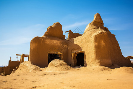 沙漠古建筑废墟图片