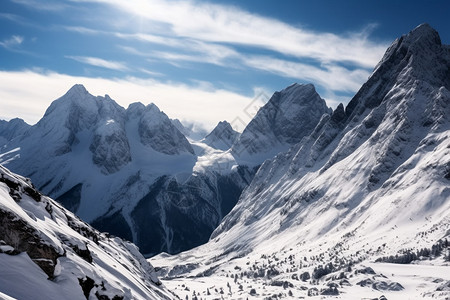 宏伟的大雪山高清图片