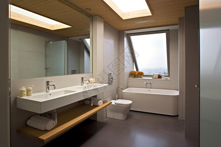 浴室装饰摩天大楼公寓卫生间设计背景