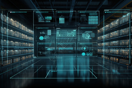 摩泽尔视图虚拟供应链管理仓库背景设计图片