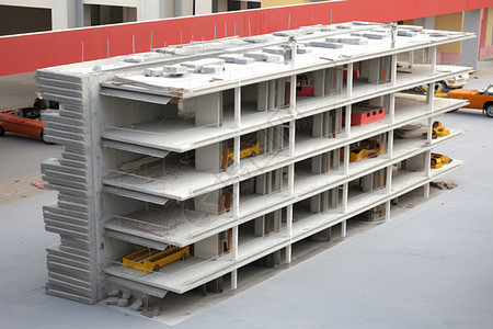 多层停车场工业建筑模型设计图片