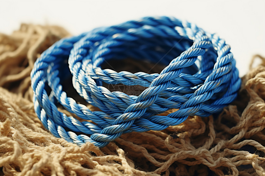 蓝色的尼龙绳子图片