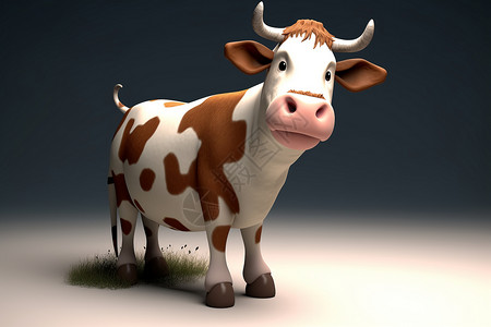 可爱的哺乳动物牛背景图片