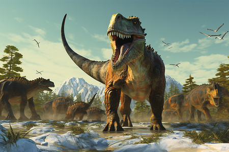 原始动物恐龙图片