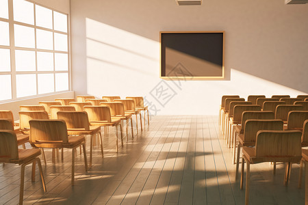 校园礼堂校园教室的椅子设计图片
