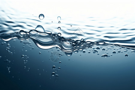 高清水下运动相机气泡水面背景设计图片