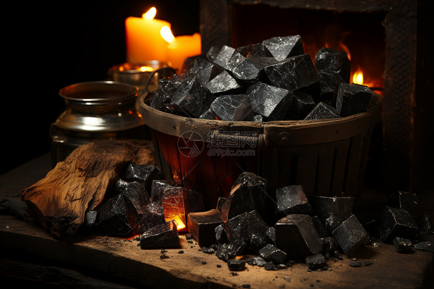 煤块和煤尘图片