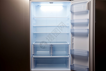 敞开的冰箱背景图片