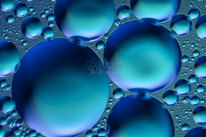 不同的蓝色抽象气泡纹理图片