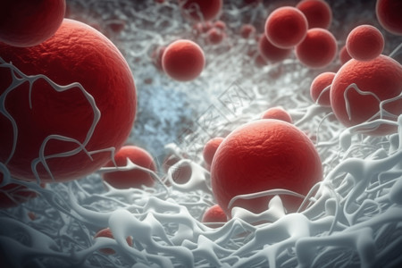 白色淋巴细胞与血细胞图片