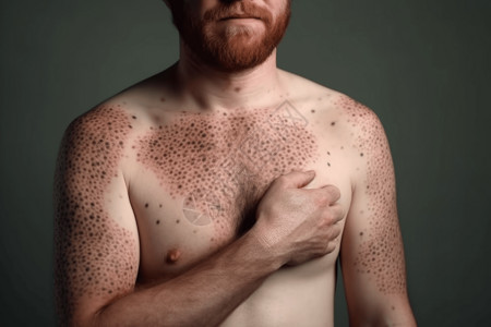 斑皮肤身上有许多皮疹的人背景