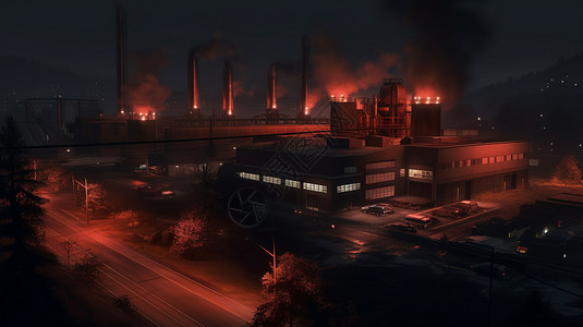 通宵的工厂图片