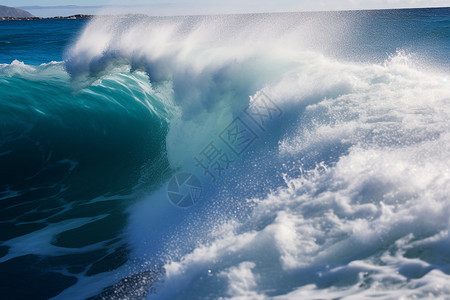 波涛汹涌的海浪背景图片