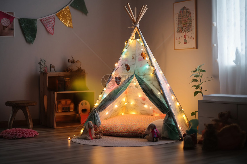 可爱的室内小帐篷图片