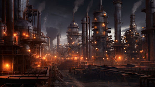 明亮的炼油厂图片