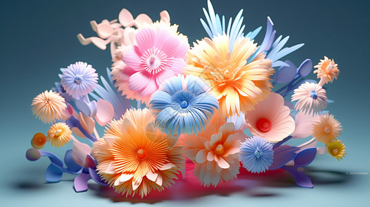 3D立体花卉图片