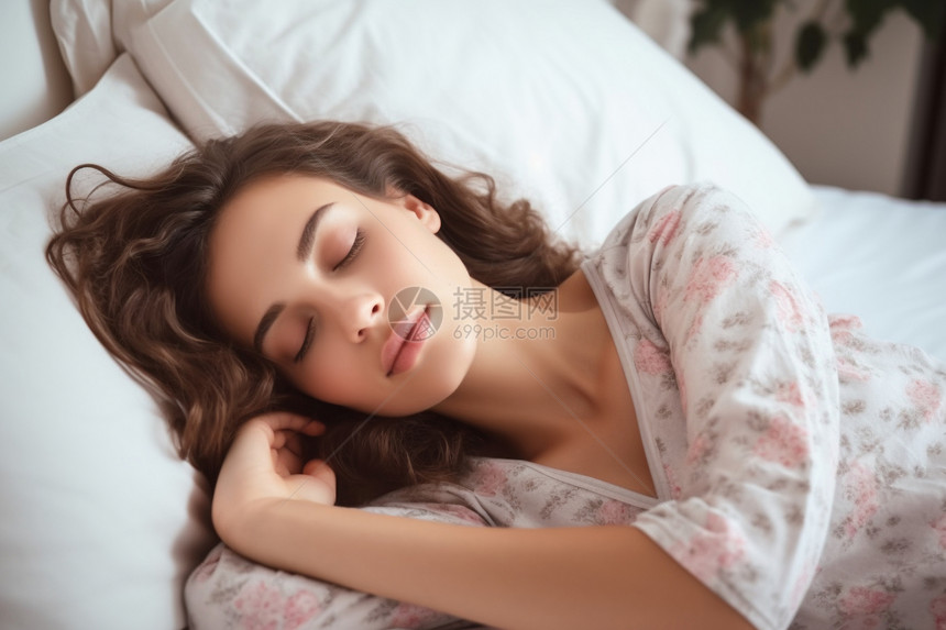熟睡的女人图片