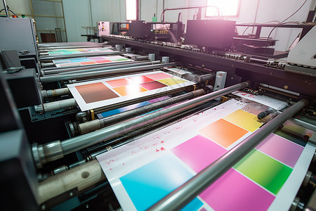 彩印印刷机器背景