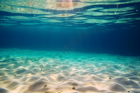 透光的海水背景图片