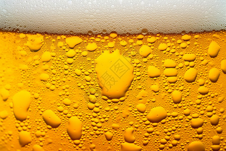 啤酒里的气泡背景图片