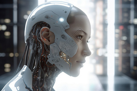 人工智能头虚拟AI角色背景