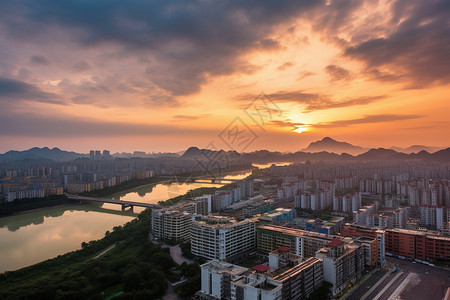 落后的城市背景