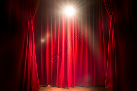 剧院天鹅绒窗帘图片