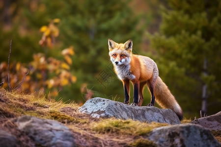 公园乡村哺乳狐狸图片