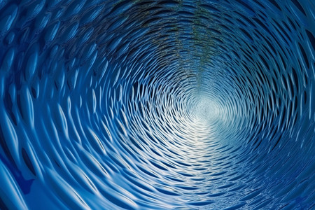 蓝色的水波纹漩涡洞图片