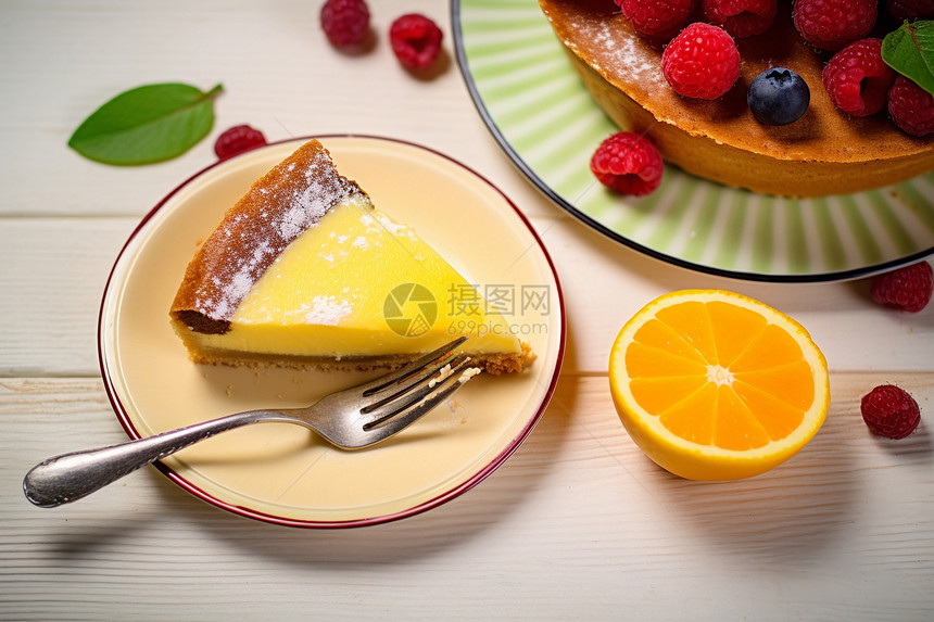 柠檬芝士蛋糕图片