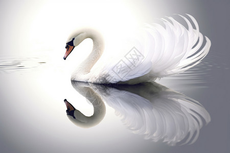 水翅膀天鹅的翅膀设计图片