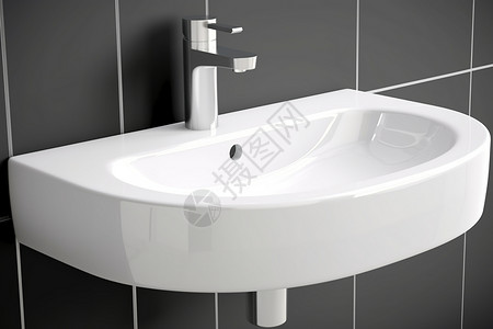 现代陶瓷卫生间水槽设计图片
