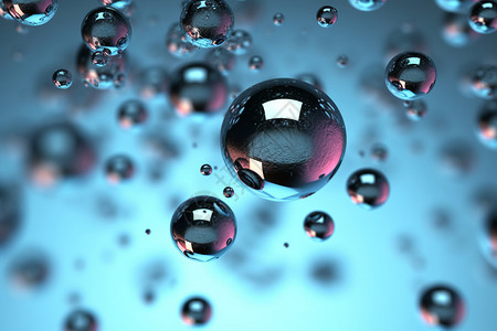 透明水分子背景图片