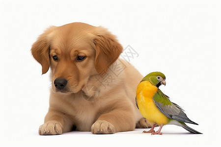 鹦鹉和宠物狗图片