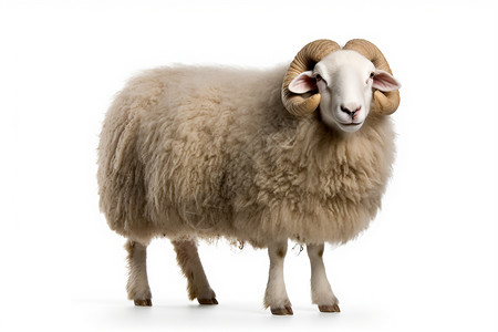可爱的绵羊美利奴羊毛高清图片