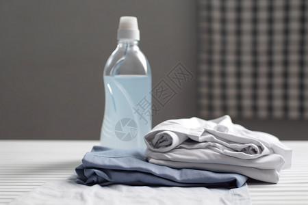 洗涤剂和衬衫背景图片