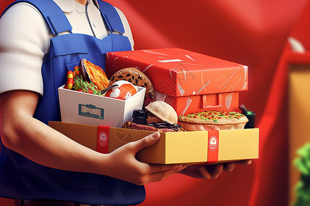 食品的配送整体包装高清图片