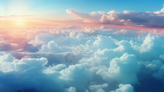 唯美的云朵背景图片