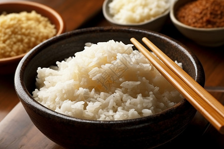 一碗大米一碗米饭背景