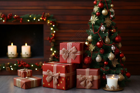 节日圣诞树背景图片