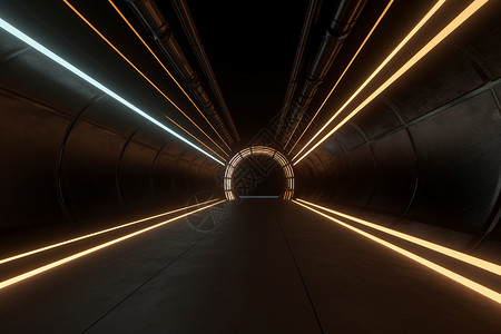 霓虹灯隧道图片