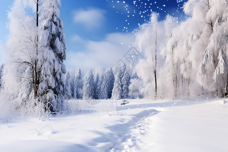 冬季森林公园的景观图片