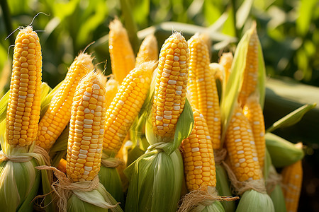新鲜成熟的玉米图片