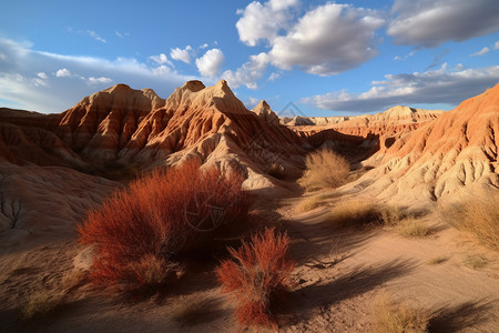 美丽的砂岩沙漠景观图片