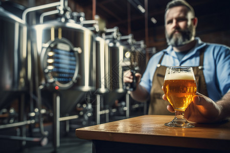 啤酒厂酿酒工人图片
